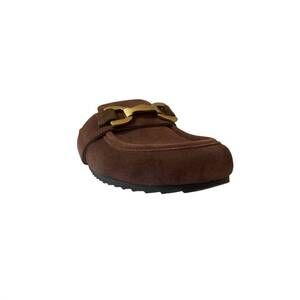 NEW BIBI LOU women's slippers cow mule in brown